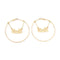 Creative Big Size Exaggerated Hollow Round Shape Alloy Letter Decor Hoop Earrings