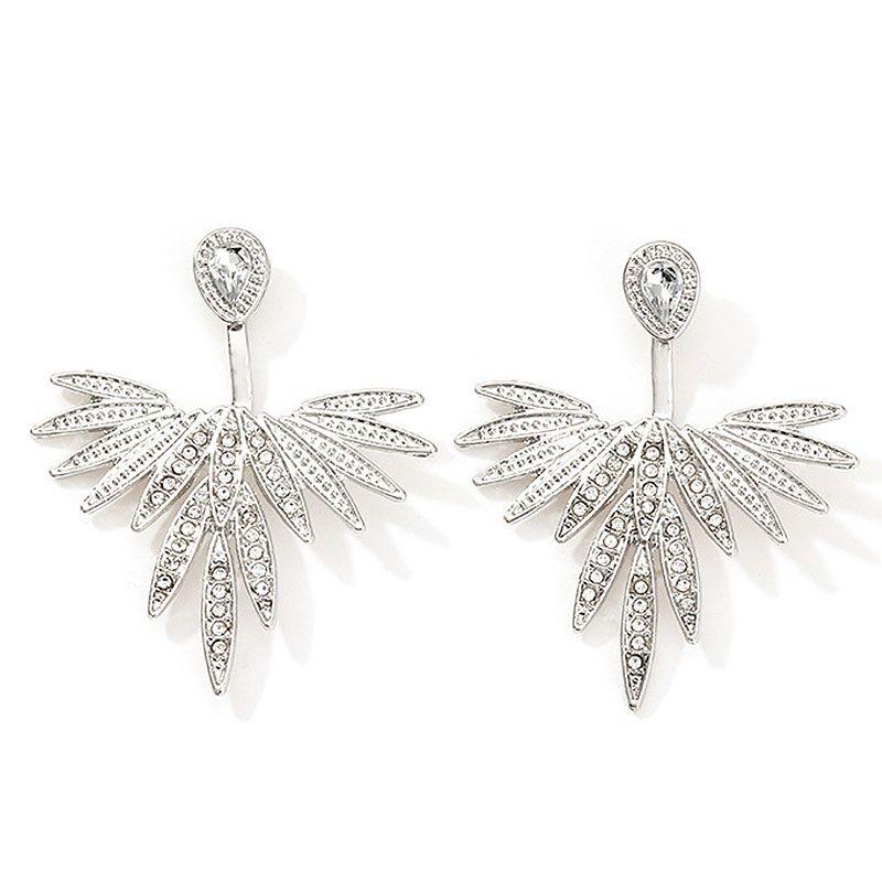 Exquisite Angel Wings Design Women Fashion Stud Earrings