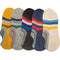 10 Pairs Set Cotton Multicolor Line Print Ankle Socks