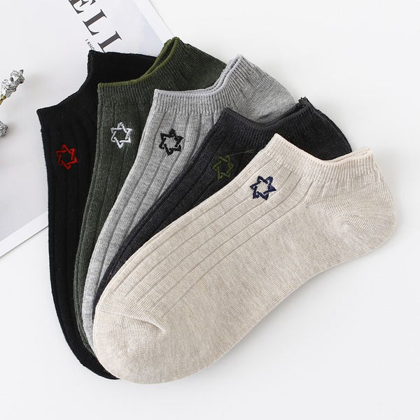 10 Pairs Set Men Casual Style Breathable Boat Socks