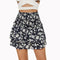 Casual Summer Flower Printed Frilled Design Skirt