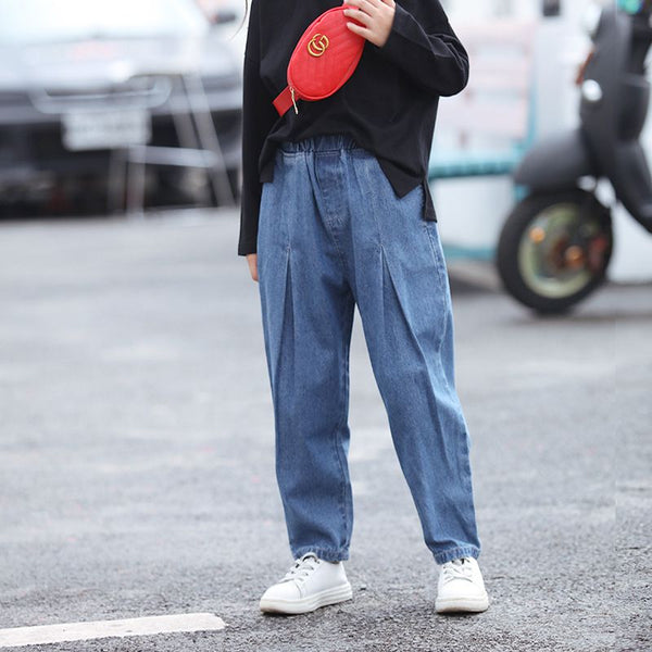 Casual Girls Solid Color Loose Harem Pants