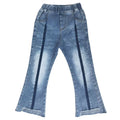 Hot Sale Girls Stripes Color Blocking Casual Denim Jeans