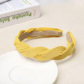 Simple Solid Color Braided Pattern Women Sweet Casual Headband