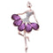Hot Sale Unique Dancing Girl Shaped Drop Crystal Beads Decor Alloy Brooch