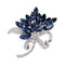 Hot-selling Style Unique Colored Acrylic Crystal Decor Flower Pattern Brooch