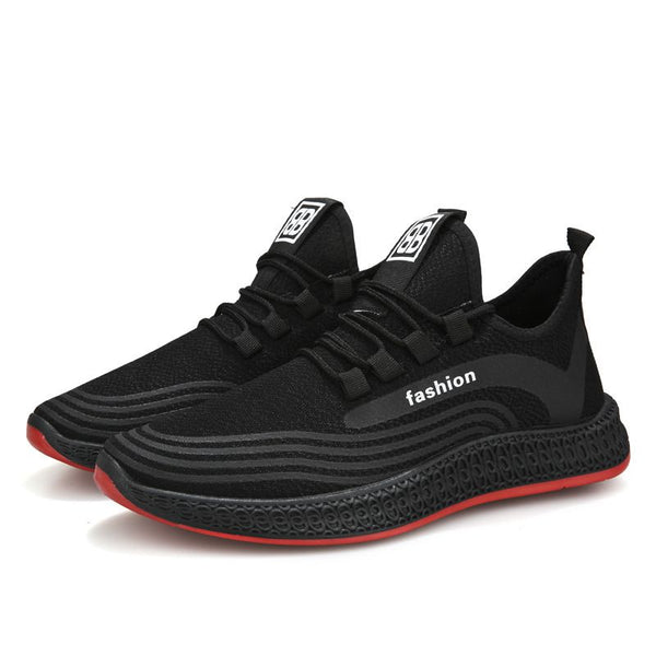 Men Breathable Mesh Cloth Upper Shallow Mouth Sneaker Shoes