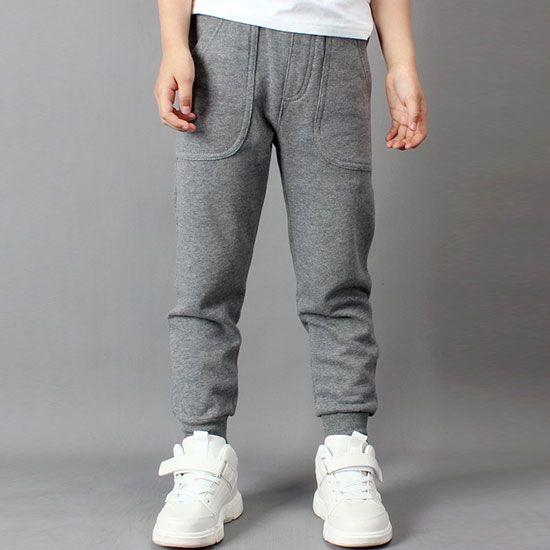 Boys Teenager Pure Color Casual Slim Fit Pants