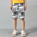 Boys Teenager Cartoon Print Sport Beach Casual Shorts