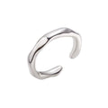 Fashion Unique Uneven Surface Leisure Sterling Silver Ring