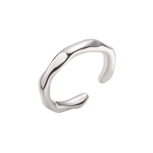 Fashion Unique Uneven Surface Leisure Sterling Silver Ring