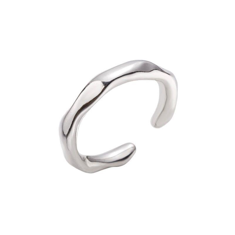 Fashion Unique Uneven Surface Leisure Sterling Silver Ring