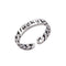 Fashion Women Vintage Pattern Letters Carved Design Silver Ring