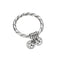 Hot Sale Creative Smiling Face Carving Ball Decor Silver Ring