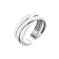 Irregular Vintage Pattern Multilayer Women Leisure 925 Silver Ring