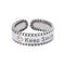 Fashion Unique Smiling Face Carving Letter Pattern 925 Silver Ring