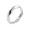 Simple Uneven Surface Twisted Design Women Leisure 925 Silver Ring