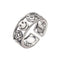 Hollow Smiling Face Star Design Women Vintage S925 Silver Ring