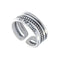 Fashion Silver Jewelry Unique Multilayer Carving Design Vintage Ring