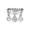 Creative Carving Smiling Face Design Women Vintage Sterling Silver Ring