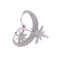 Fashion Irregular Star Moon Pattern Plated Brass Zircon Ring