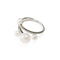 Hot Sale Good Quality Plated Brass Irregular Imitation Pearl Zircon Ring