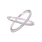 Fashion Classic X Shape Exquisite Zircon Brass Ring