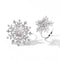 Creative Rotatable Snowflake Design Women Shiny Zircon Ring