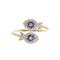 New Design Cute Lucky Fish Design Women Simple Brass Zircon Ring