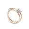 Creative Double Lines Design Women Zircon Flexible Ring