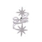 Fashion Shiny Zircon Star Pattern Exaggerated Multilayer Brass Ring