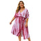Plus Size Women Casual Loose Pattern Graphic Print Slit Dress