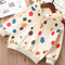 Girl Multicolor Dot Print Long Sleeves Hoodies