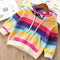 Girls Rainbow Color Long Sleeves Hoodies