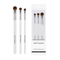 3pcs/set Wood Handle Horsehair Eye Cosmetic Brushes Set