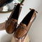 British Style Bowknot Decor Solid Color Round Toe Casual Shoes