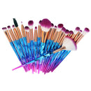 New Arrival Gradient Color Handle High Quality Cosmetic Brushes 20pcs/Set