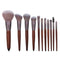 New Arrival Wooden Handle High Quality Women Professional Makeup Tools Brushes 11pcs/set