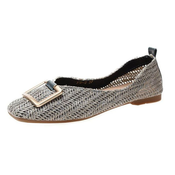 Fashion Classic Square-toe Hollow Out Breathable Casual Shoes