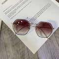 Creative Rimless Design Women Geometric Shape Metal Frame Sunglasses