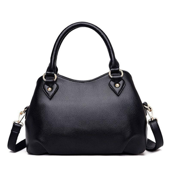 Casual Elegant Women Plain PU Leather Office Wear Tote Bag
