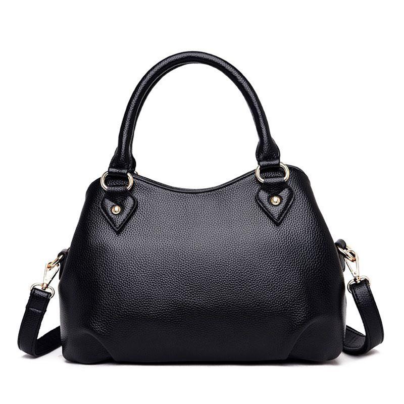 Casual Elegant Women Plain PU Leather Office Wear Tote Bag