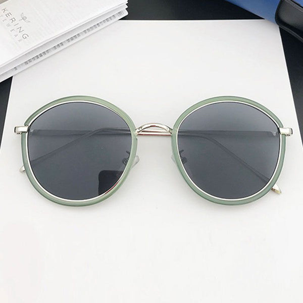 Creative Women Vintage Round Shape Irregular Metal Frame Sunglasses