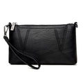 Casual Solid Color Stitching Design Square Shape Soft PU Crossbody Bag