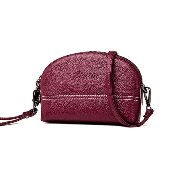 Casual Solid Color PU Half Round Shape Soft PU Bag