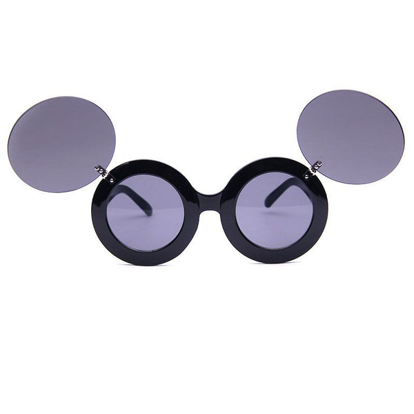 Fashion Funny Design Mickey Mouse Pattern Flip Sunglasses