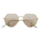 Creative Women Irregular Chain Decor Metal Frame Double Color Tinted Lenses Sunglasses