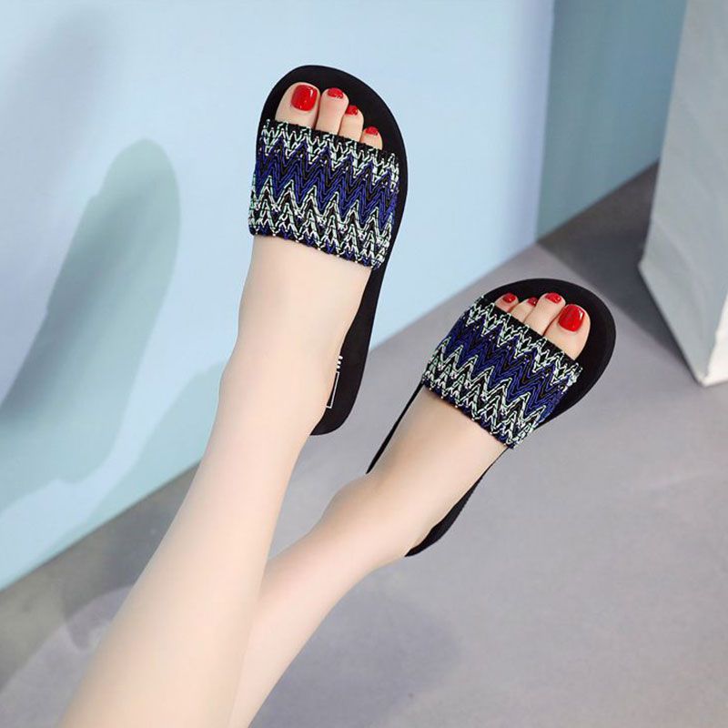 Ethnic Style Summer Fashion Geometric Printed Casual House Slippers Shoes