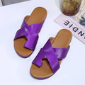 Hot Sale Women Toe Ring Design PU Upper Casual Outdoor Slippers Shoes