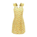 Women Pastoral Style Tiny Flower Print Mini Slip Dress